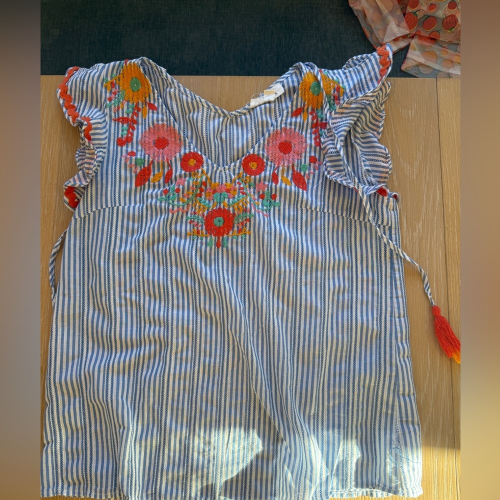 THML Striped Blue and White Blouse
